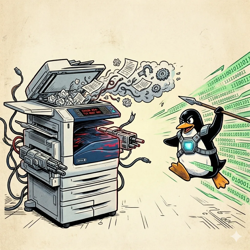 Imagen generada por Gemini sobre una Xerox WorkCentre 5325
