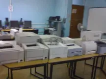 Impresoras encontradas en el cuarto de equipos